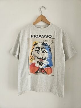 Vintage Pablo Picasso Art Shirt Medium SPADEM Fine Art Fashions Abstract 1995